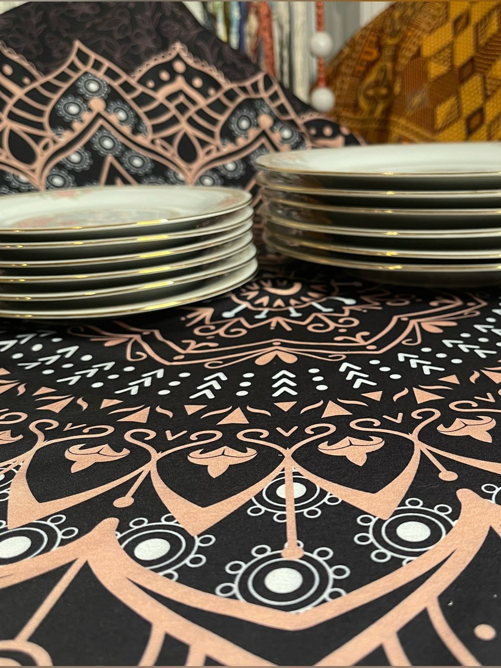 Vintage Porcelain Crown Ming "Christina" Fine China Dinner Plate and Salad Plate - Picture 4 of 7